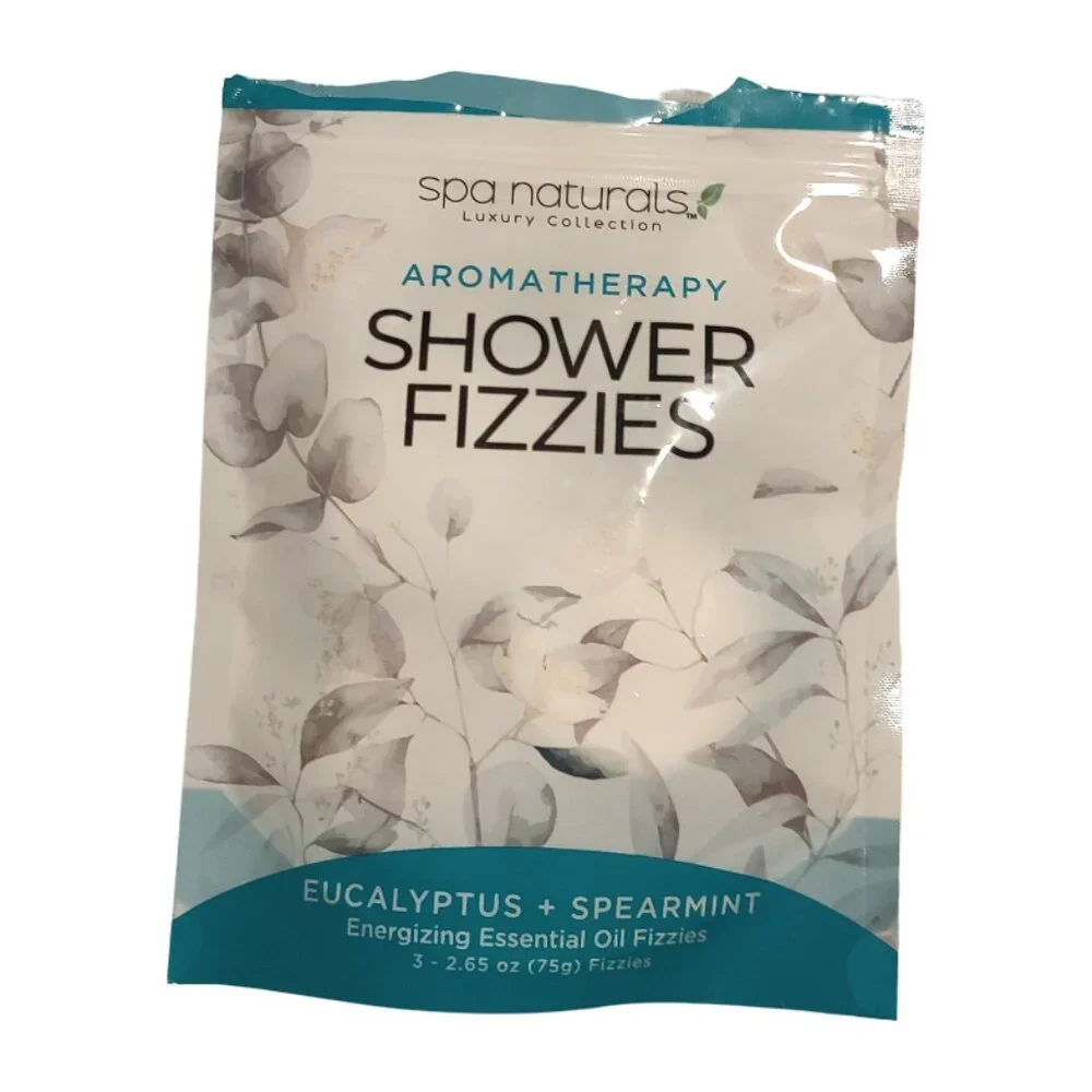 Bathroom Shower Set: Blue Shower Curtain, Clear Shower Liner, Curtain Hooks